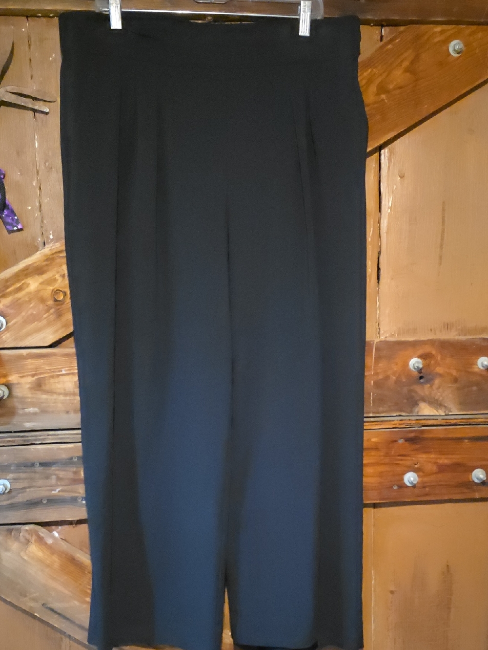 Nine West Black Pull On Pants with Wide Leg